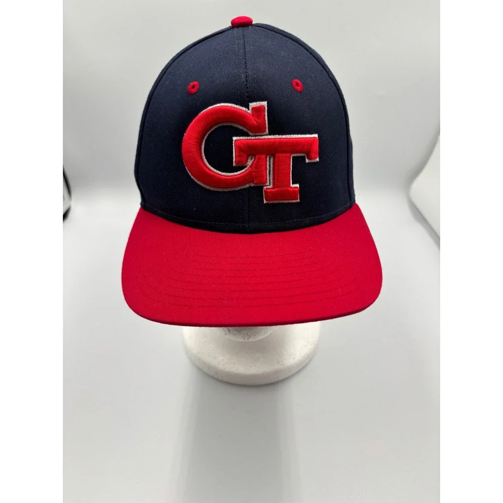 Cap‎ America Premium Line GT Snapback Hat Navy Blue Red Embroidered Cap 8505 XS